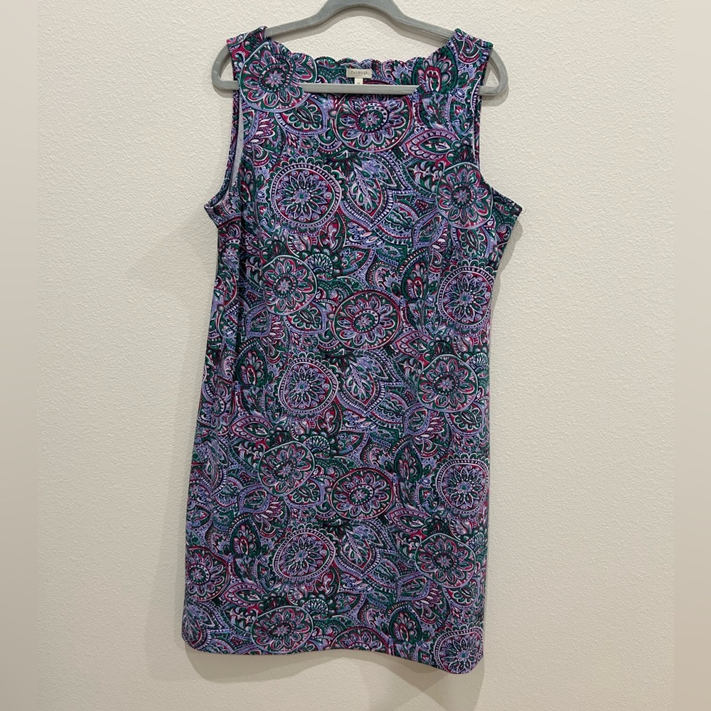 Talbots Paisley sleeveless Dress - Purple, pink and Green